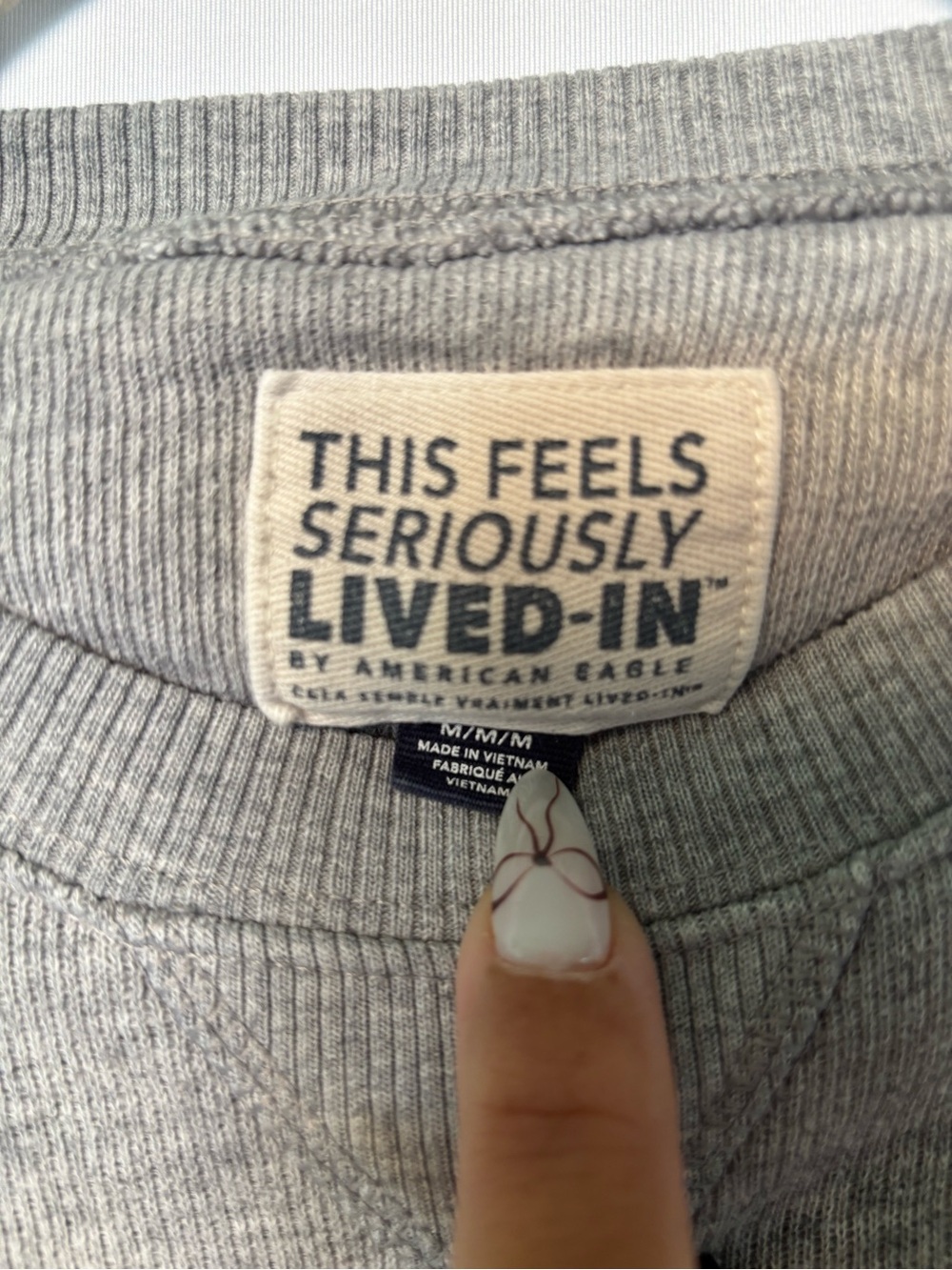 American Eagle Outfitters Light Gray Crewneck Sweatshirt - Picture 4 of 6